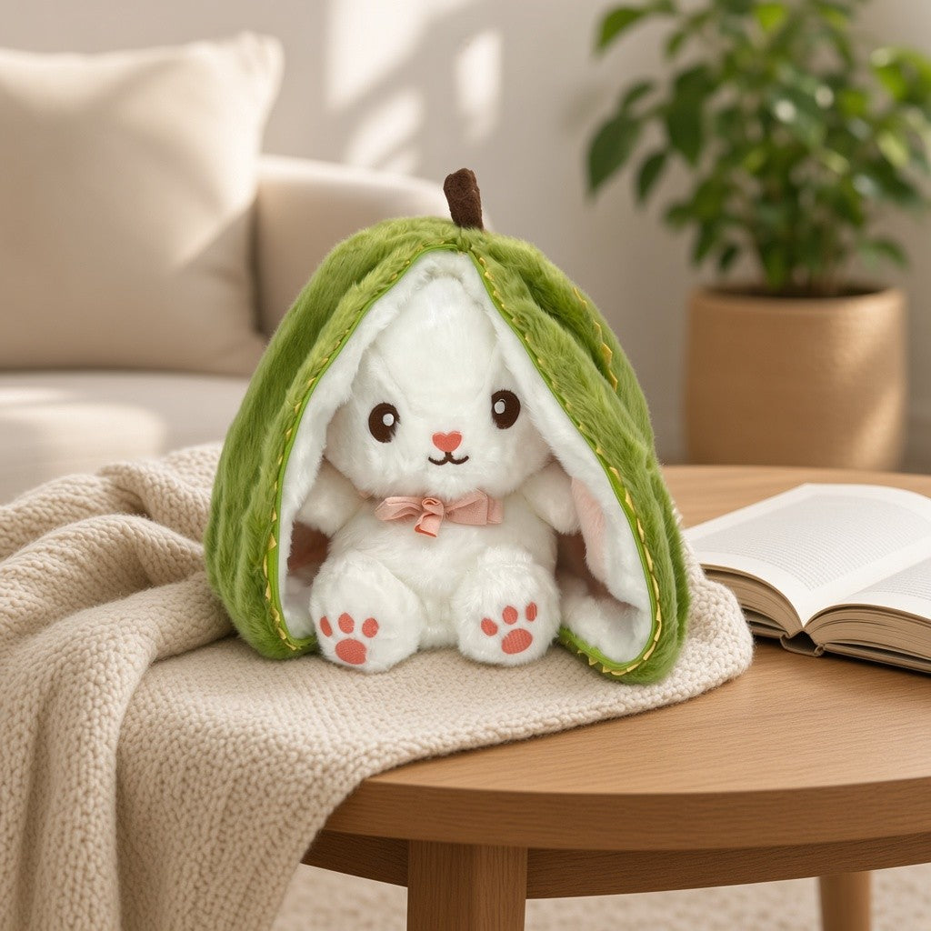 Reversible Strawberry Bunny Plush
