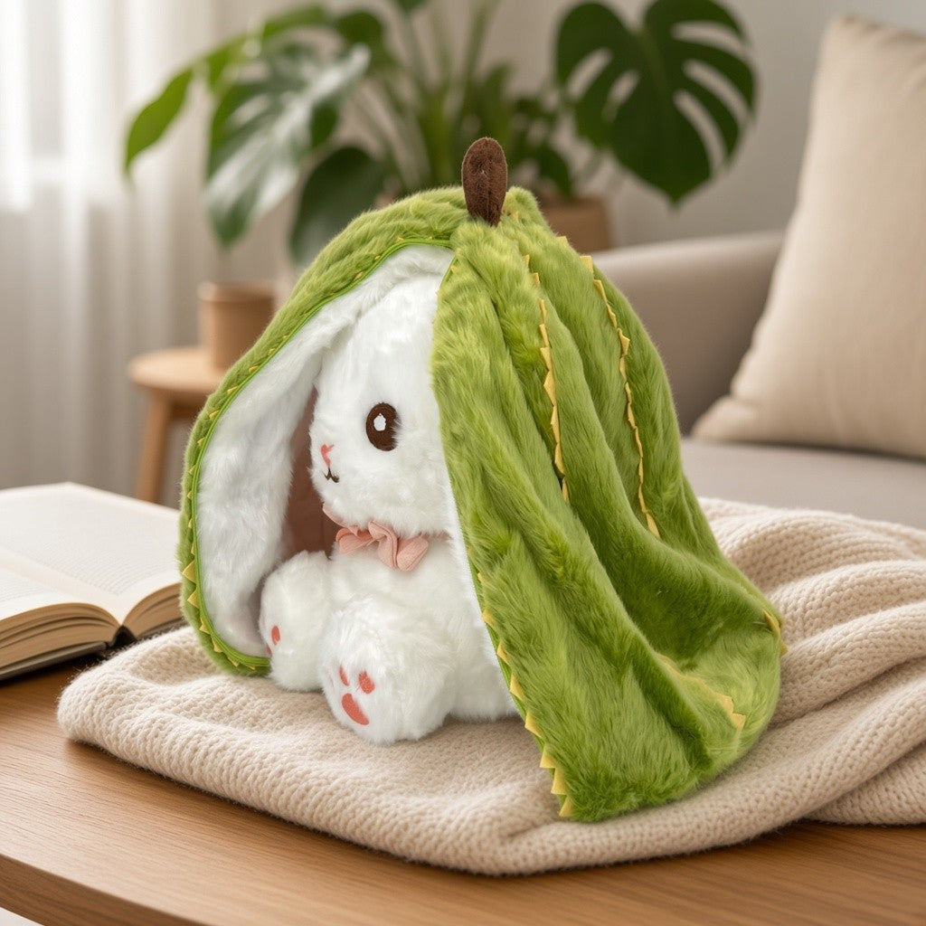 Reversible Strawberry Bunny Plush