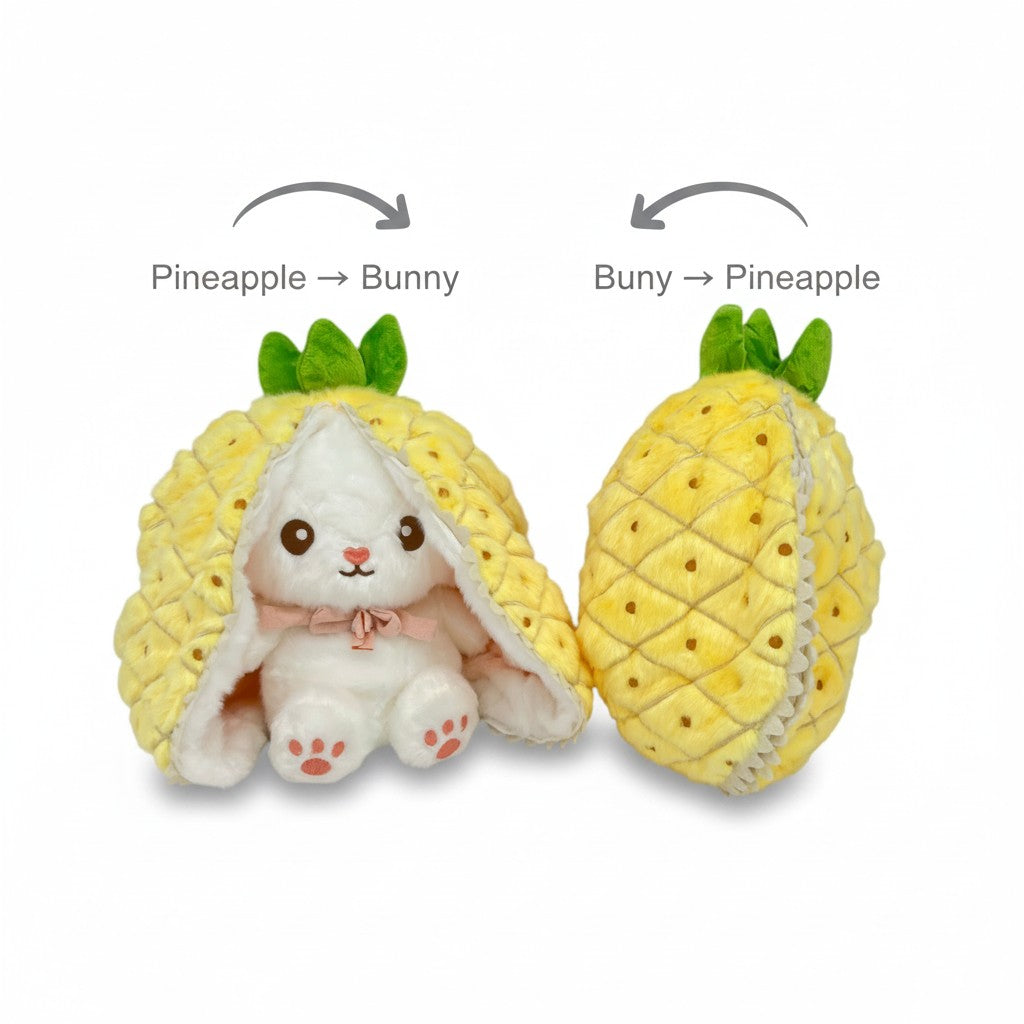 Reversible Strawberry Bunny Plush