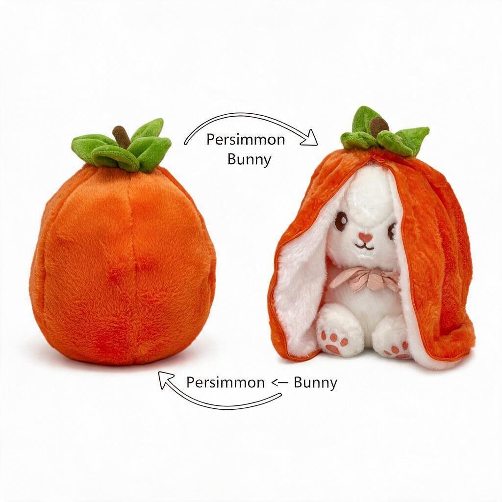Reversible Strawberry Bunny Plush