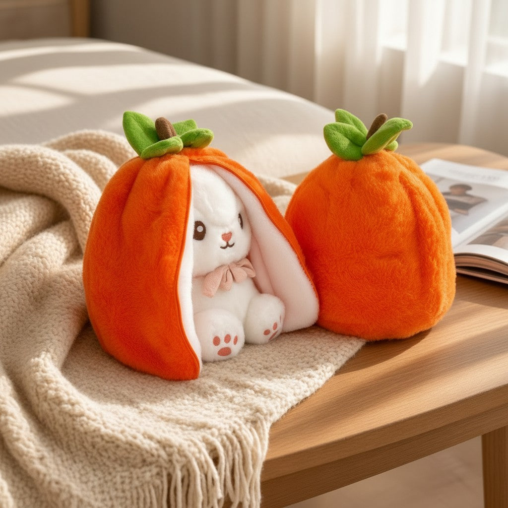 Reversible Strawberry Bunny Plush