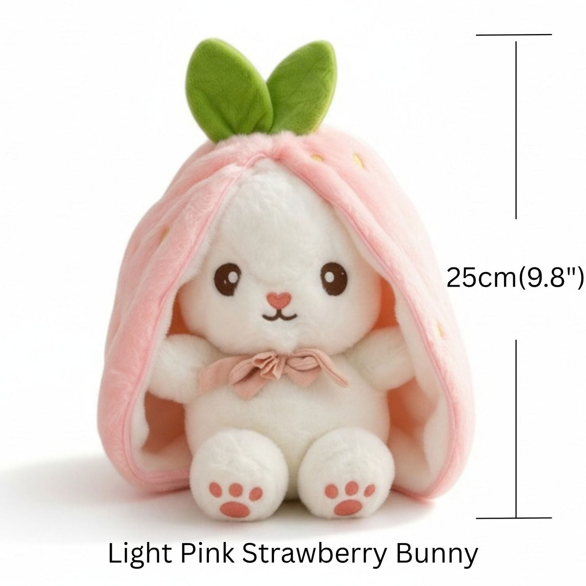 Reversible Strawberry Bunny Plush