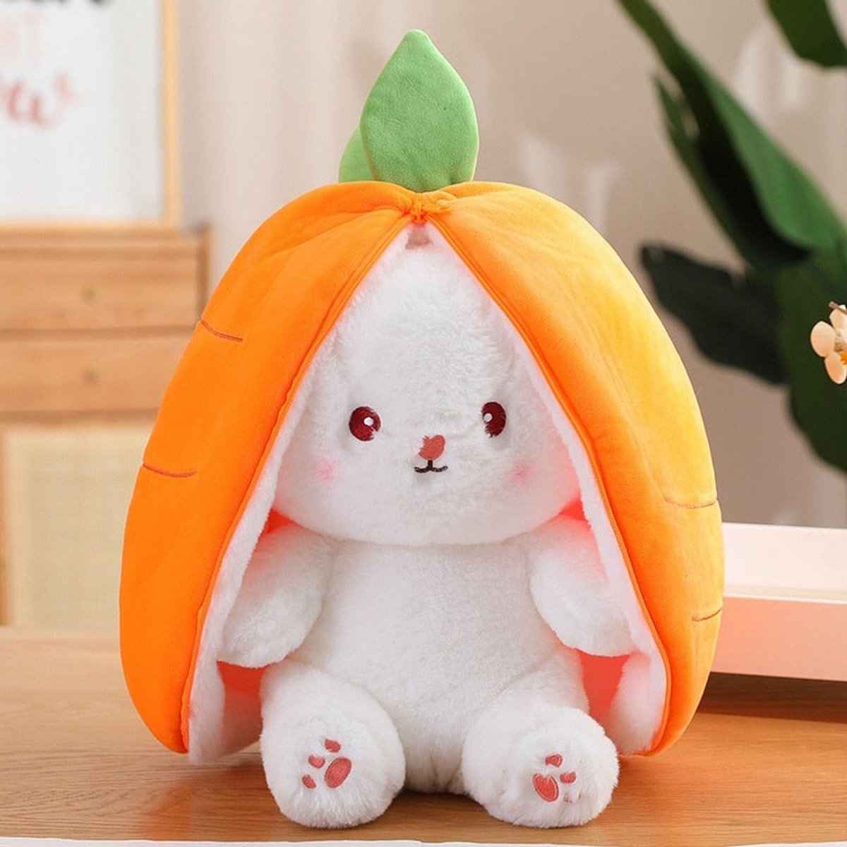 Reversible Strawberry Bunny Plush